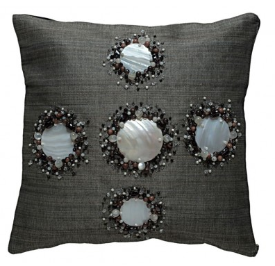 Kabibe Seashell & Beads Decorated Pillow Cover, Kouboo
