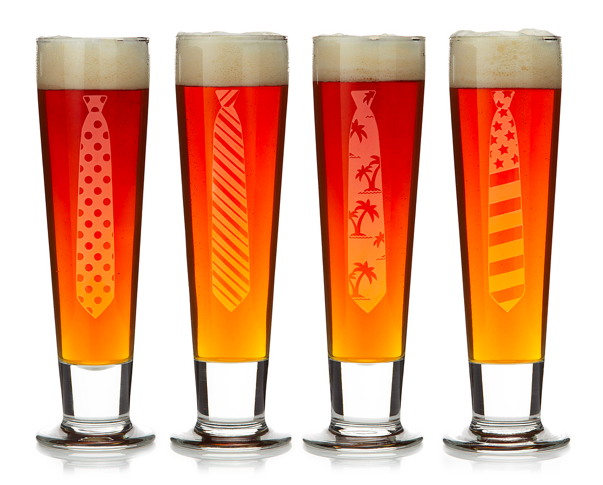Tie Beer Glasses, Uncommon Goods