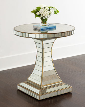Janiece Mirrored Side Table, Horchow