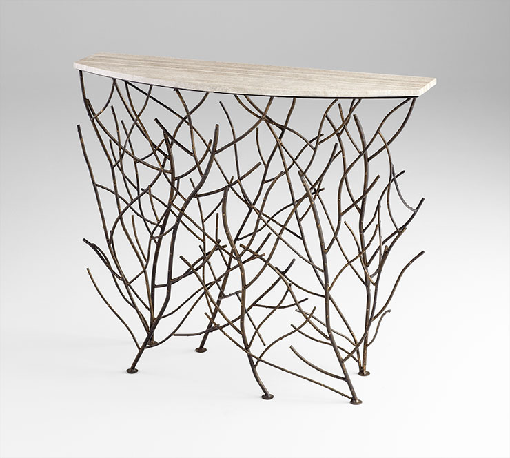 Woodland Console Table, Cyan Design