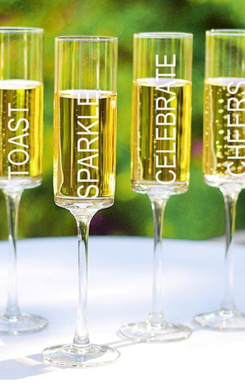 'Celebrate!' Contemporary Champagne Flutes, Cathy's Concepts