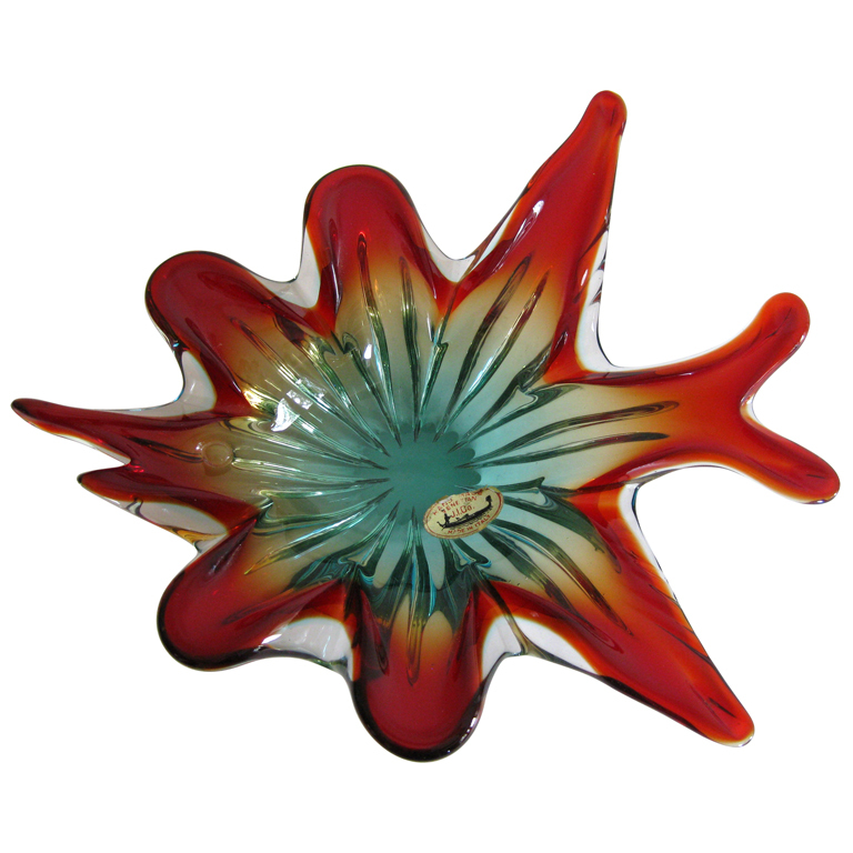 1950s Italian Handblown Art Glass Fish Dish/ Bowl by J. I. CO, 1stdibs