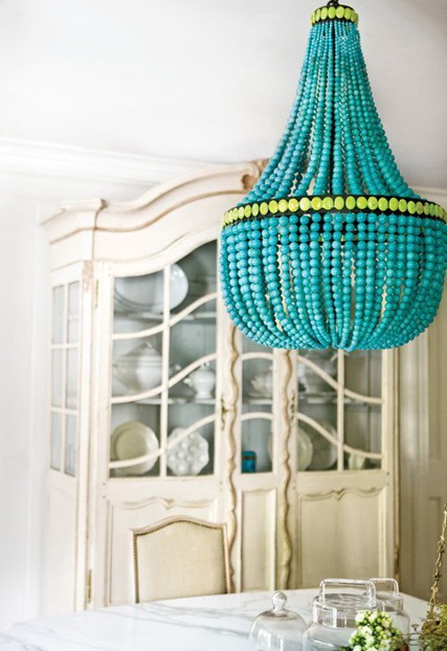 Marjorie Skouras chandelier via Apartment Therapy