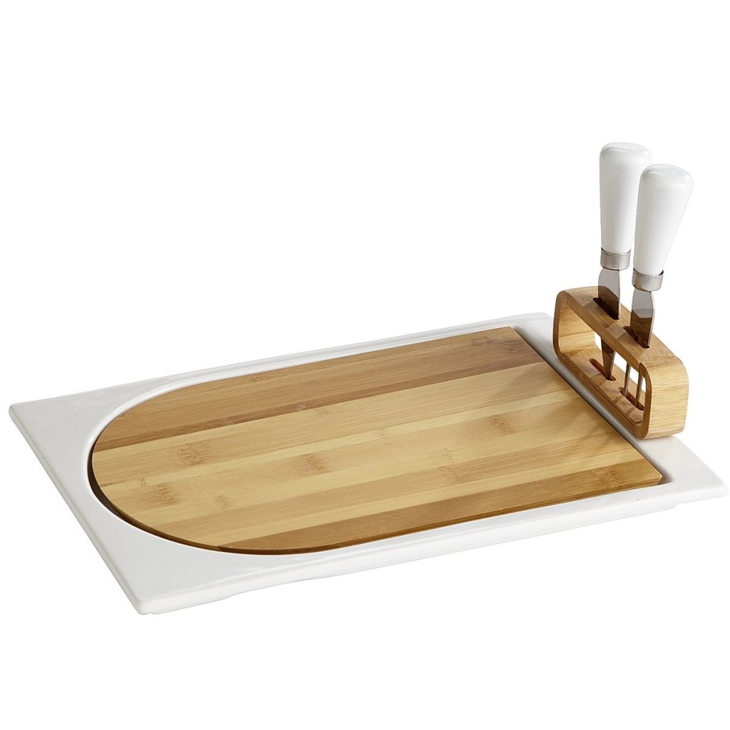 Bamboo Cheese Board Serving Set- Pier 1 Imports